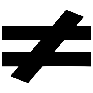 300x300 Not Equal Clip Art Download