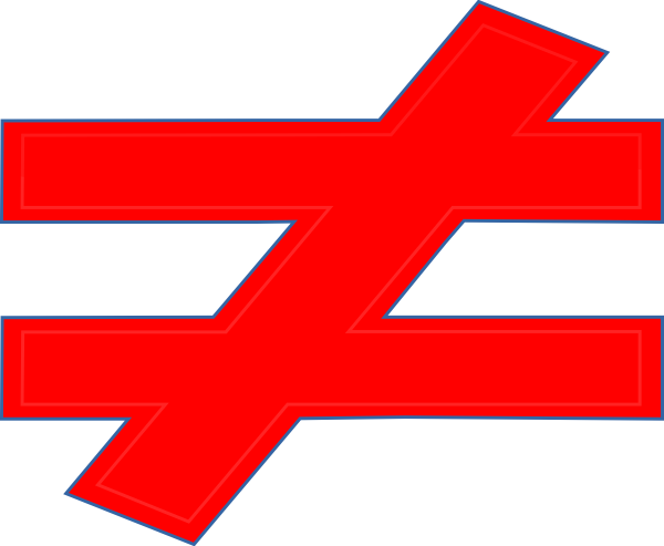 600x493 Not Equal To Clip Art