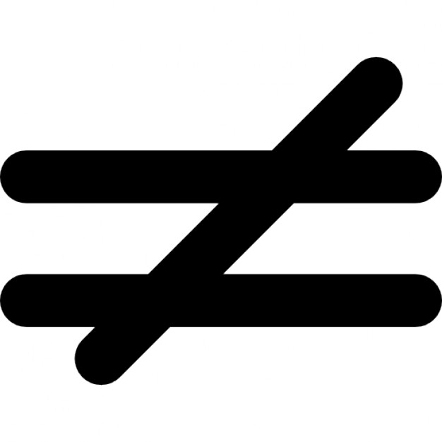 626x626 Is Not Equal To Mathematical Symbol Icons Free Download