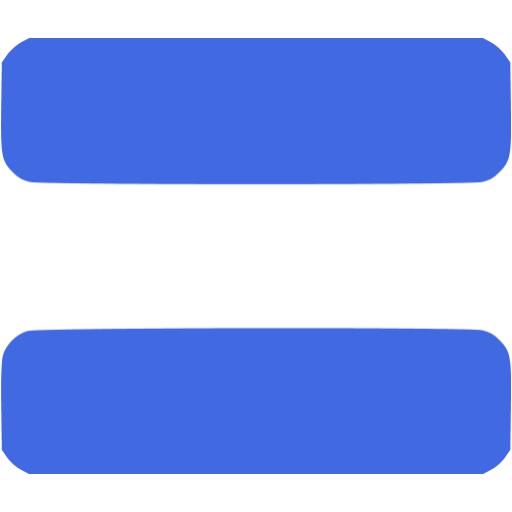 512x512 Royal Blue Equal Sign 2 Icon
