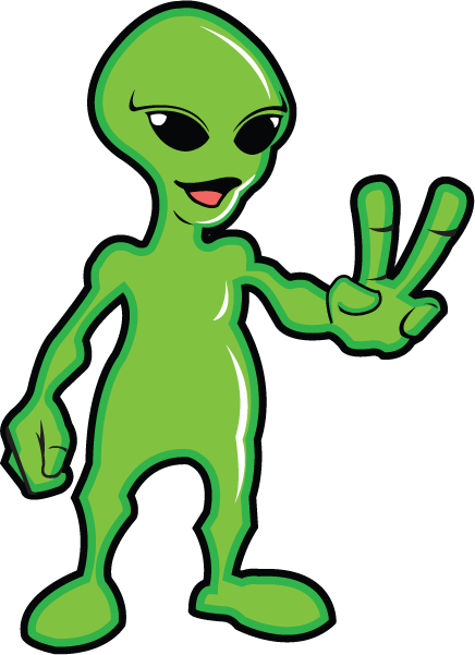 436x601 Green Alien Clipart