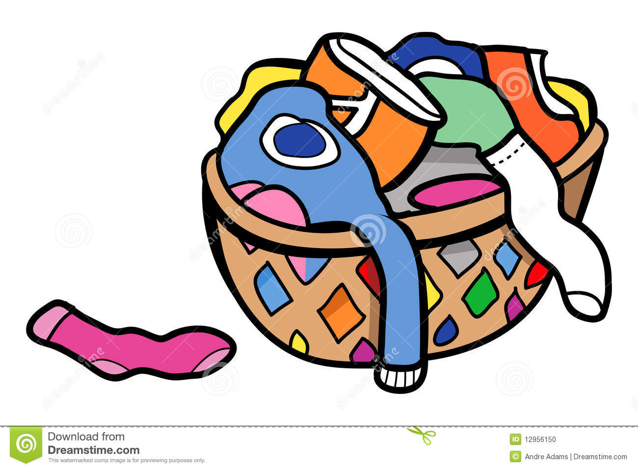 1300x957 Hamper Cartoon Clipart