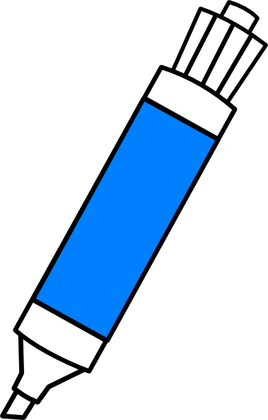 378x592 Blue Dry Erase Marker Clip Art