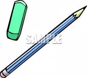 300x268 Eraser And A Pencil Clip Art Image