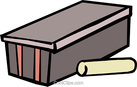 480x307 Piece Of Chalk And An Eraser Royalty Free Vector Clip Art