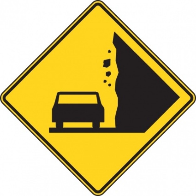625x626 Falling Rocks Sign Clip Art Clipart Panda