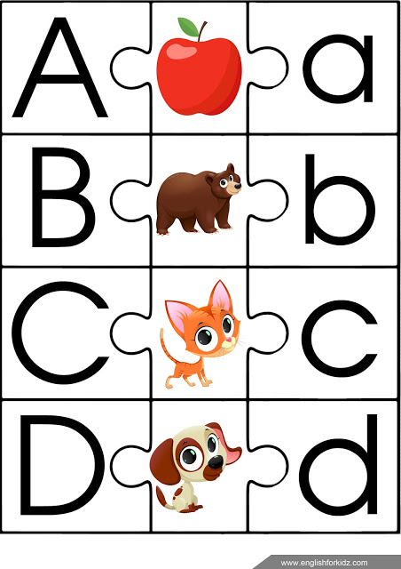 452x640 English Alphabet Puzzle, Esl Game For Children Teaching English
