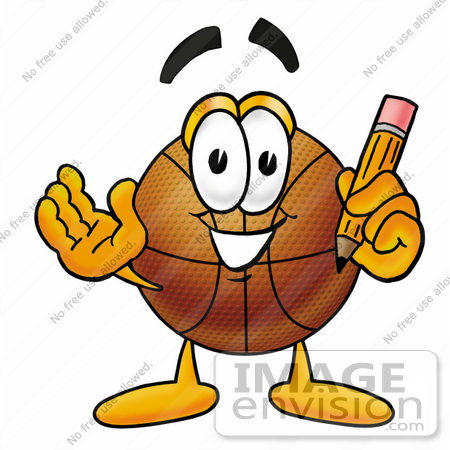 450x450 Cliprt Graphic Of Basketball Cartoon Character Holding