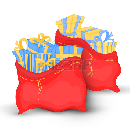 450x450 Et Red Bags With Miscellaneous Christmas Gifts. Cute Christmas