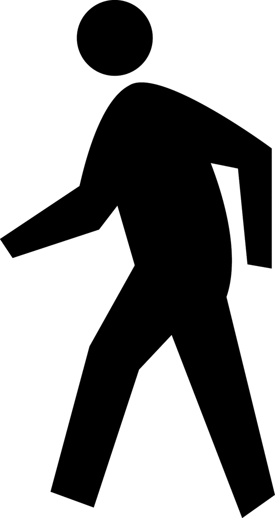 543x1024 Pedestrian Crossing, Silhouette Clipart Etc