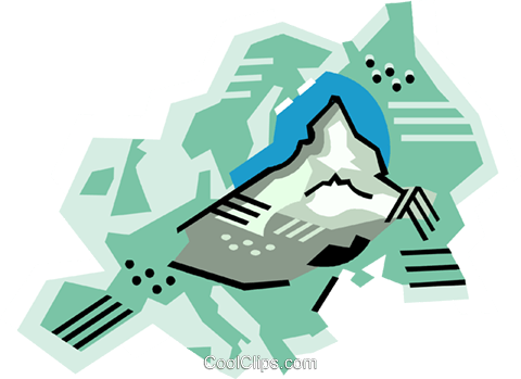 480x349 Geotechnical Style, Europe, Swiss Alps Royalty Free Vector Clip