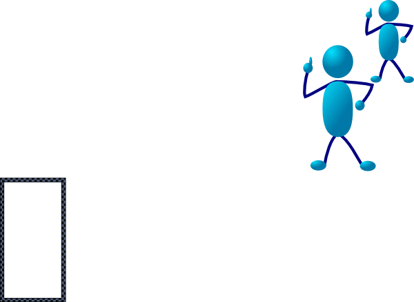 600x437 Blue Stick Man Self Evaluation Clip Art