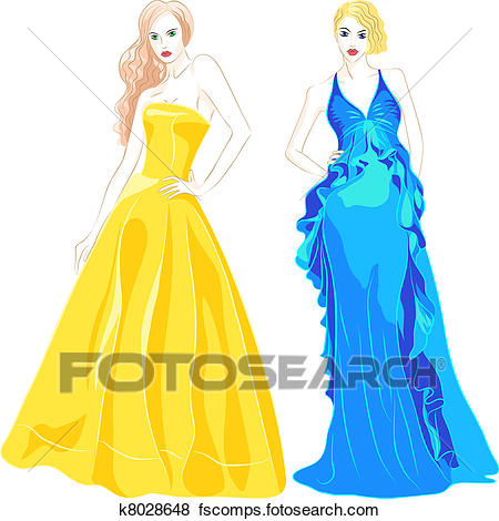 450x470 Clip Art Of Beautiful Young Girls With Long Hair In A Fashion