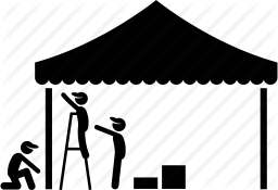 256x175 Canopy, Event, Festival, Organizer, Party, Setup, Tent Icon Icon