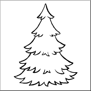 304x304 Clip Art Evergreen Tree Bampw I Abcteach
