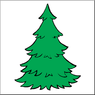 304x304 Clip Art Evergreen Tree Color I Abcteach