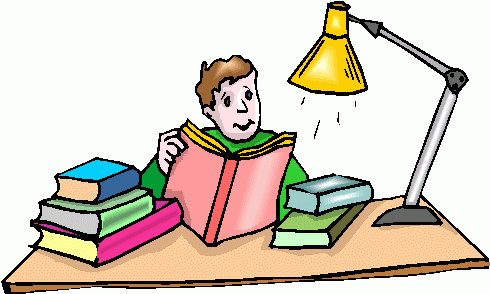 490x294 Free Clipart Of Girl Studying