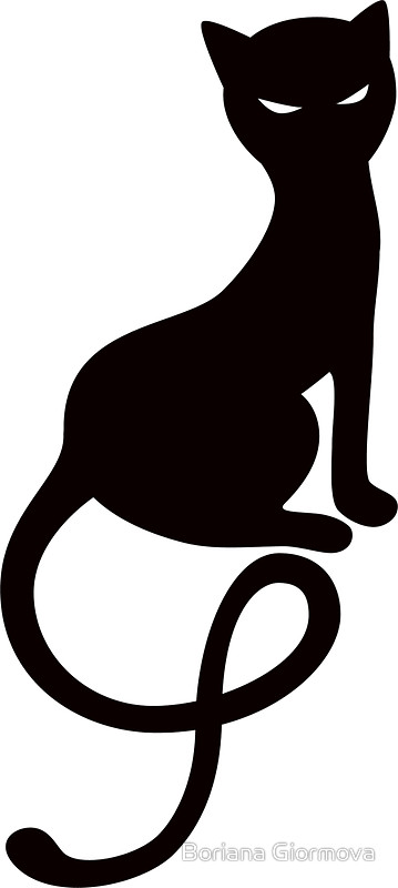 359x800 Gracious Evil Black Cat Stickers By Boriana Giormova Redbubble