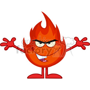 300x300 Royalty Free Royalty Free Rf Clipart Illustration Evil Fire