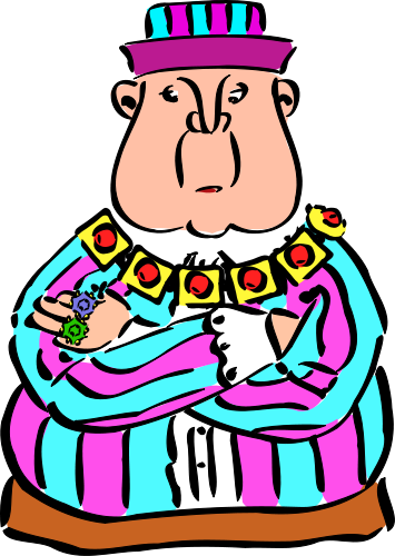 355x500 Evil King On Throne Clipart