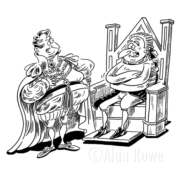 600x600 King On Throne Clipart Black And White