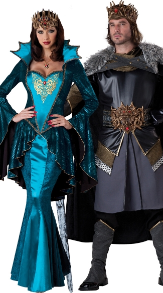325x585 Deluxe Medieval Rulers Couples Costume, Medieval King Costume