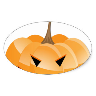 324x324 Evil Pumpkin Stickers Zazzle