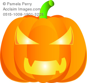 300x286 Clip Art Image Of An Evil Jack O' Lantern Pumpkin
