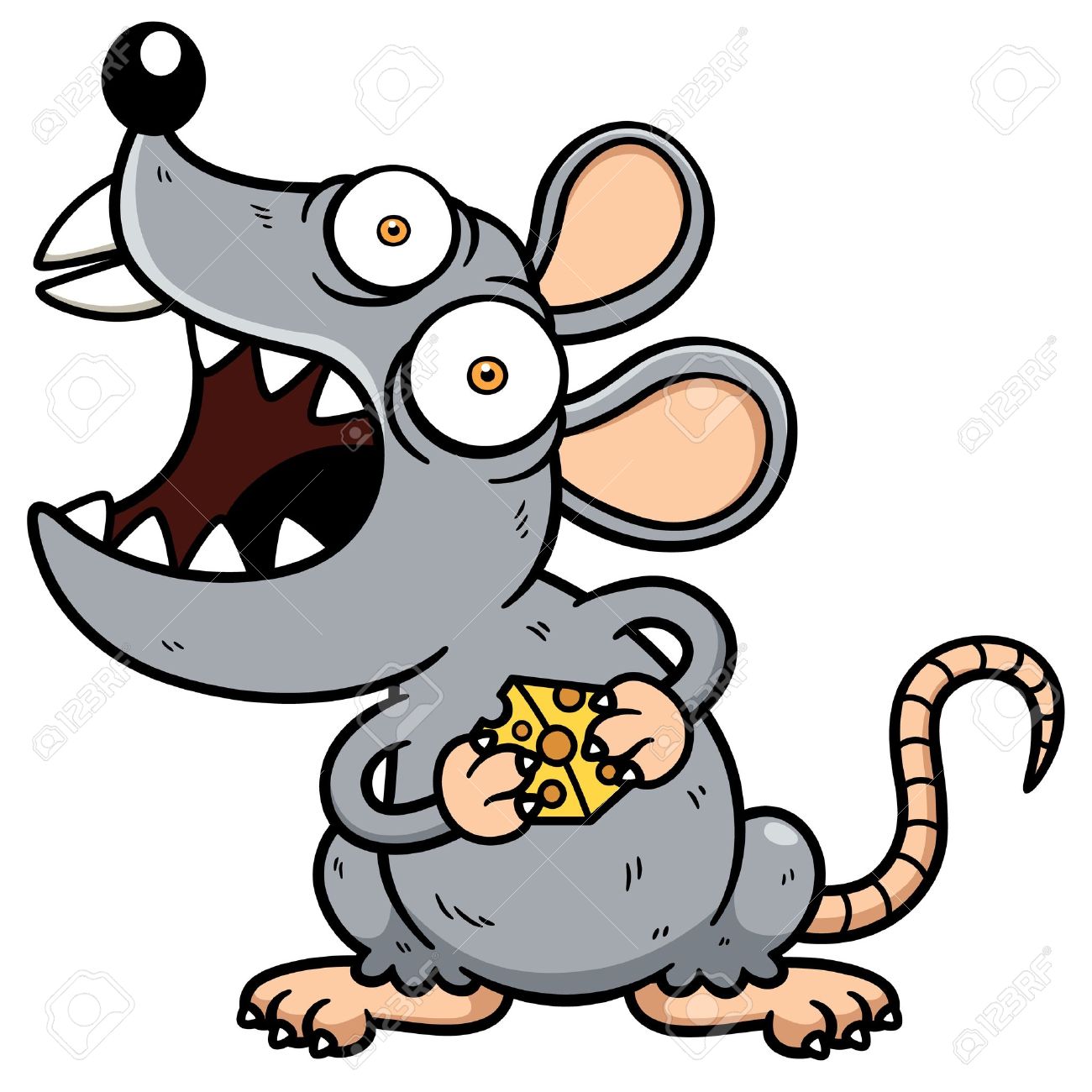 1300x1300 Vector Illustration Of Cartoon Angry Rat Royalty Free Cliparts