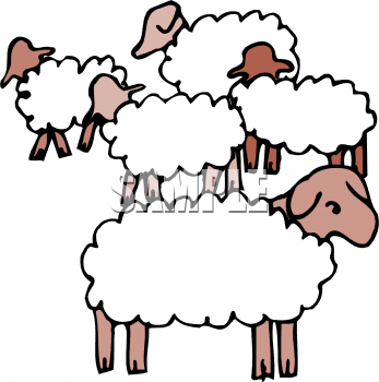 347x350 Herd Of Sheep Clipart