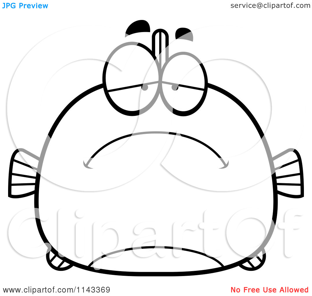 1080x1024 Sad Fish Clipart