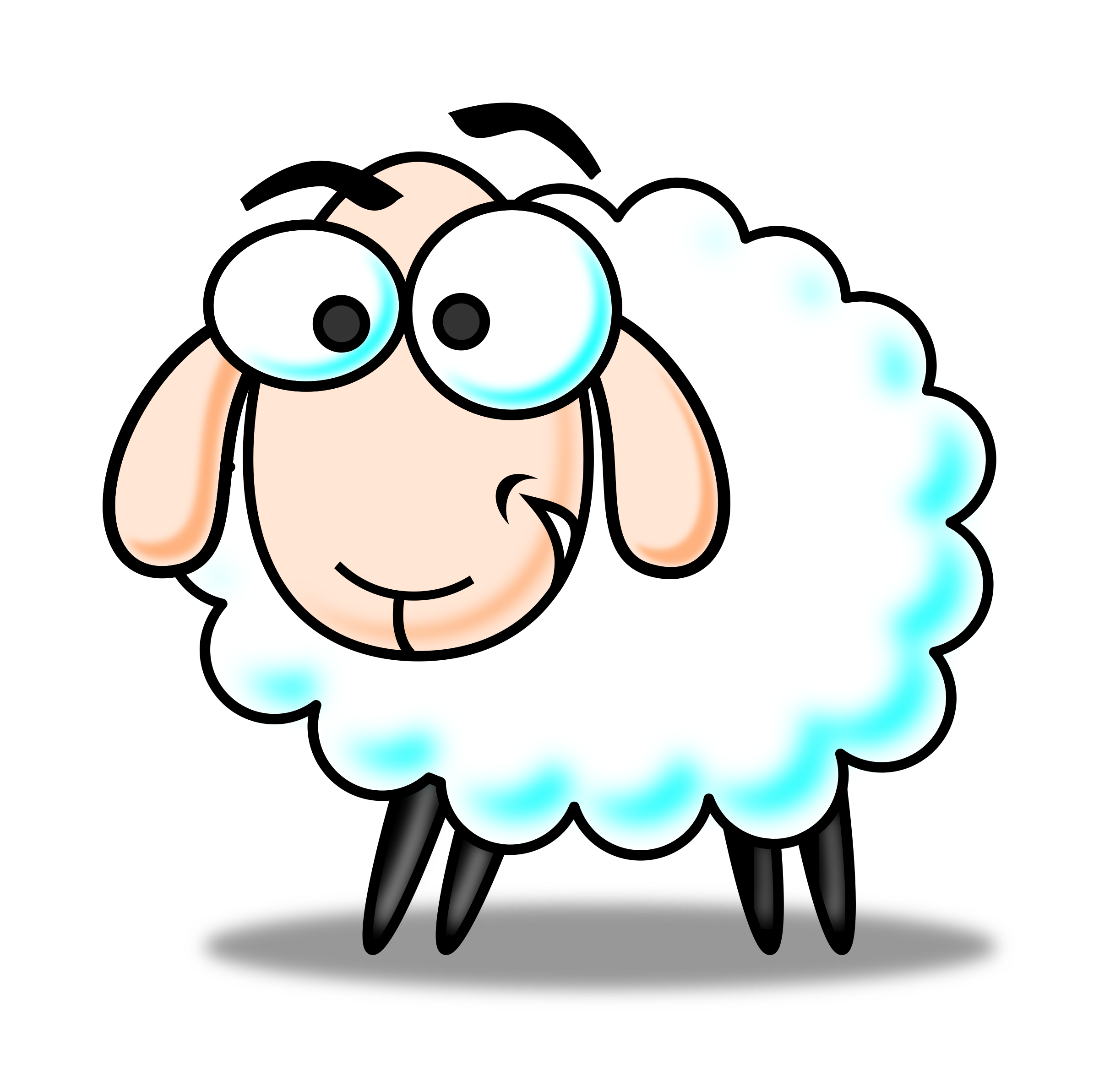 2400x2385 White Ewe Clipart