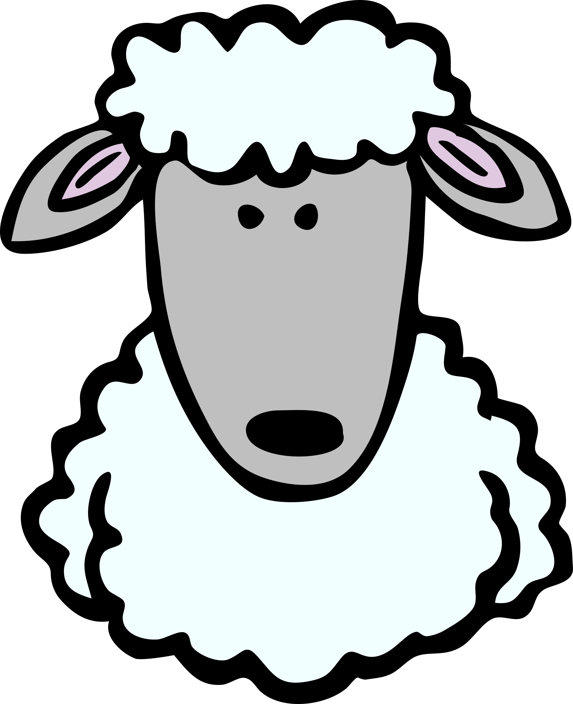 1953x2400 Black Ewe Clipart