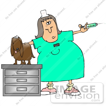 450x450 Clip Art Graphic Of A Stressed Out Dog On A Table In An Exam Room