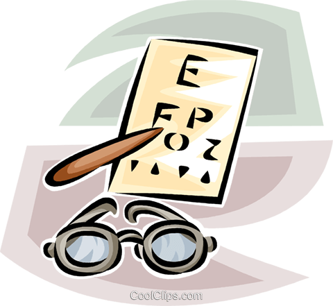 480x441 Eye Glasses And Eye Exam Chart Royalty Free Vector Clip Art