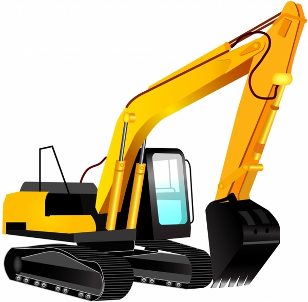 600x589 Excavator Free Vector In Adobe Illustrator Ai ( Ai