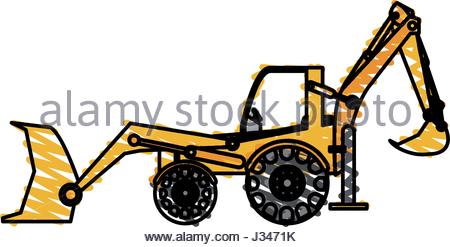 450x247 Excavator Vector Illustration Stock Vector Art Amp Illustration