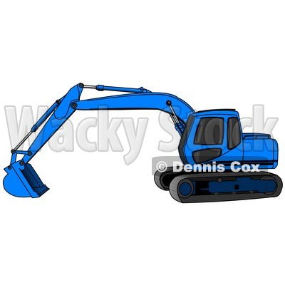 400x400 Trackhoe Excavator Clipart Illustration Djart