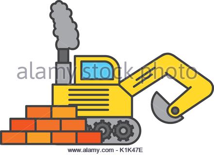 441x320 Excavator Vector Illustration Stock Vector Art Amp Illustration