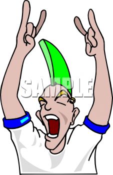 226x350 Excited Punk Rocker Listening To Music Clip Art