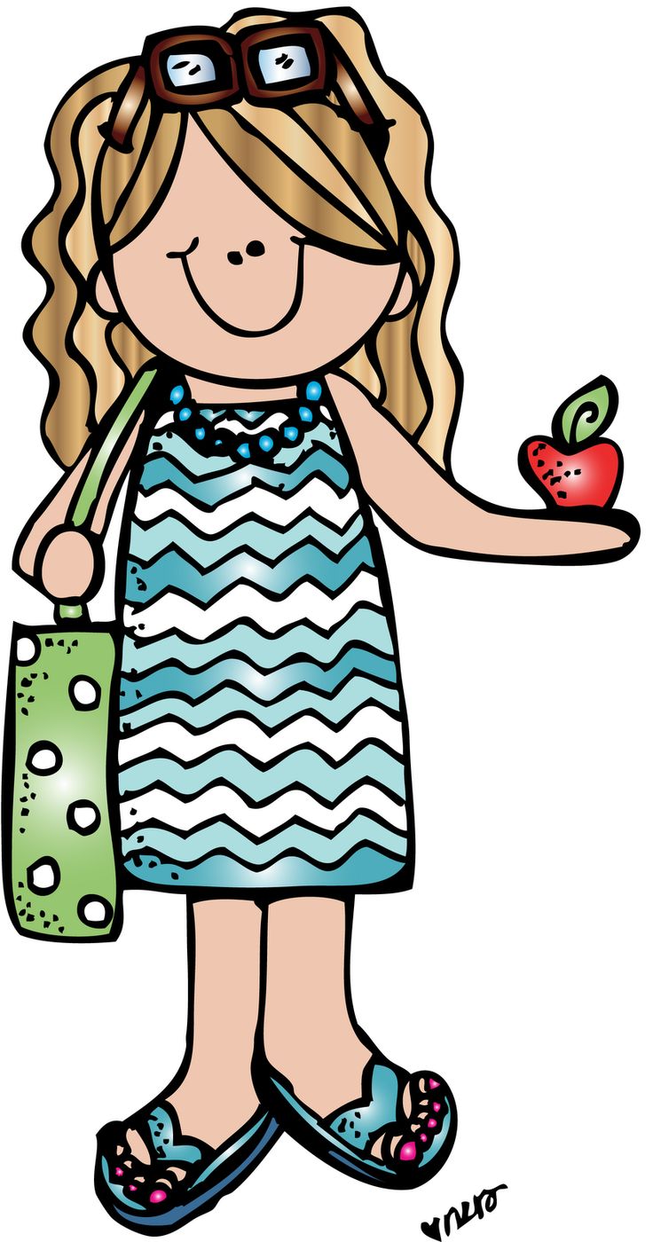 736x1400 Blonde Clipart Excited Teacher