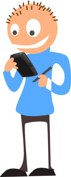 240x598 Smartphone Excitement 2 Clip Art