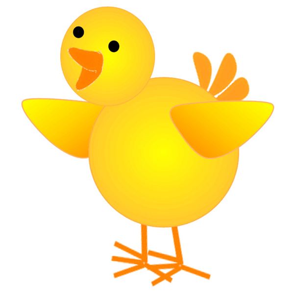 600x600 Yellow Chick Clipart