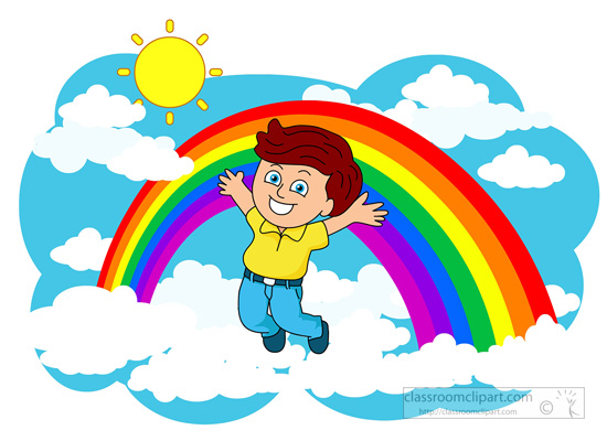 550x400 Rainbow Clipart Scene