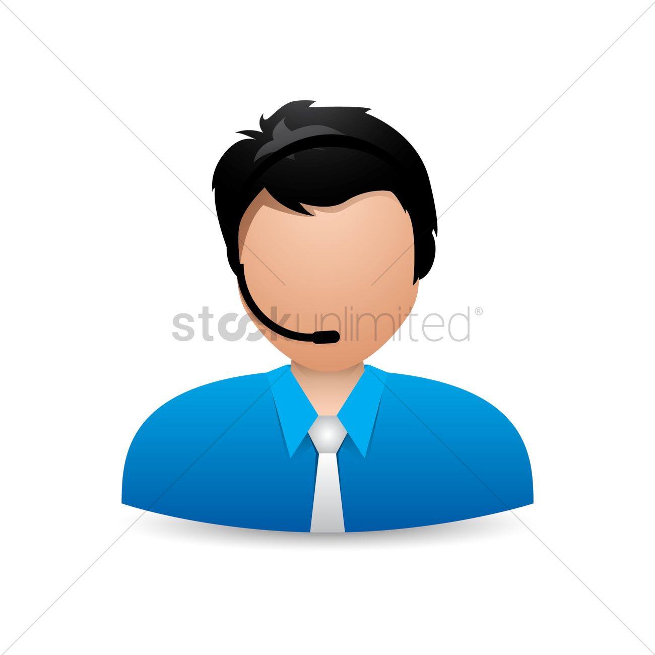 1300x1300 Call Center Executive Vector Image