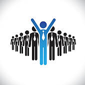 170x170 Clipart Of Concept Of Winner Executive, Champion Businessman