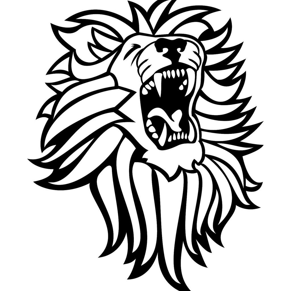 1024x1024 Hd Roaring Lion Clip Art Drawing Free Vector Art, Images