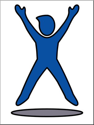 304x404 Clip Art Simple Exercise Jumping Jacks Color I