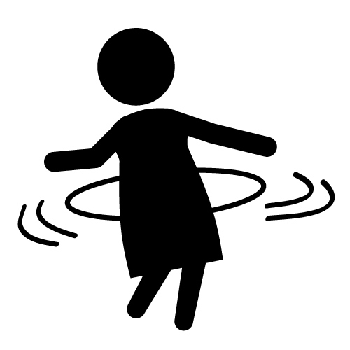 500x500 Hula Hoop Exercise Clip Art