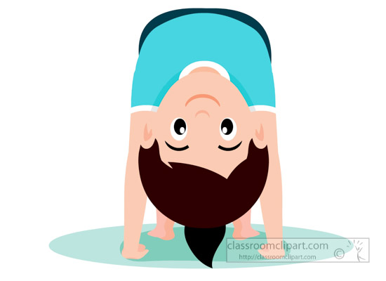 550x400 Fitness And Exercise Clipart Performing Yoga Back Bend Pose